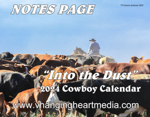 Into the Dust" 2024 Cowboy Calendar