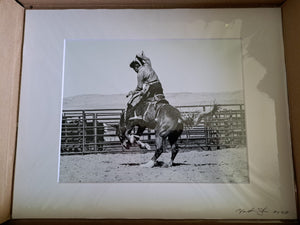 "Fanning a Bronc" 8x10" Matted Print